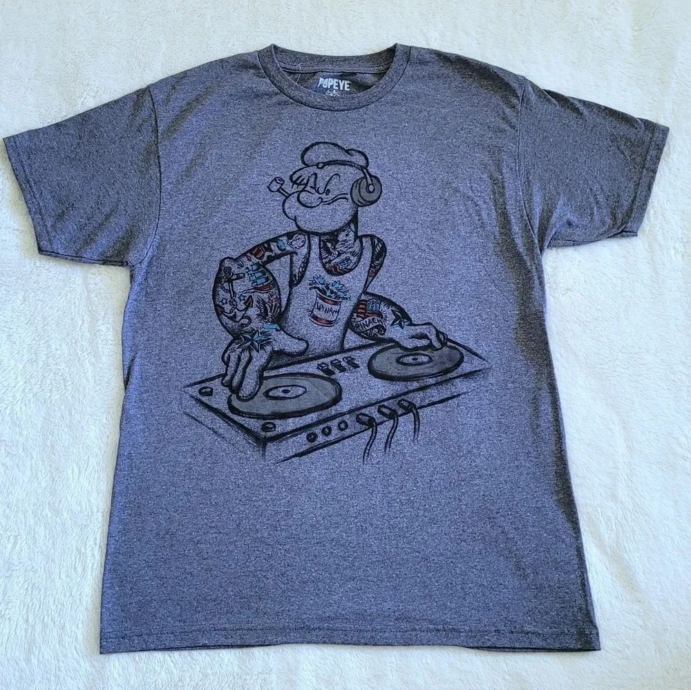 DJ🎧 Popeye💪Turntables Tee👕 - NWOT